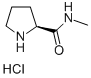 (S)-N-甲基-2-吡咯烷甲酰胺盐酸盐 结构式