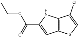 ETHYL 3-CHLORO-4H-THIENO[3,2-B]PYRROLE-5-CARBOXYLATE 结构式