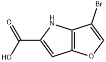 3-BROMO-4H-FURO[3,2-B]PYRROLE-5-CARBOXYLIC ACID 结构式