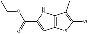 ETHYL 2-CHLORO-3-METHYL-4H-THIENO[3,2-B]PYRROLE-5-CARBOXYLATE 结构式