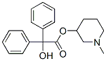 (1-甲基哌啶-3-基)2-羟基-2,2-二(苯基)乙酸酯 结构式