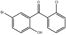 5-溴-2'-氯-2-羟基苯甲酮 结构式