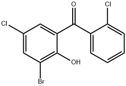 3-溴-2',5-二氯-2-羟基苯甲酮 结构式