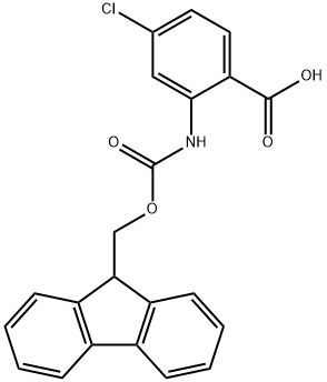 2-(FMOC-氨基)-4-氯苯甲酸 结构式