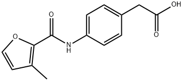 2-(4-(3-甲基呋喃-2-甲酰胺基)苯基)乙酸 结构式