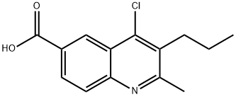 4-氯-2-甲基-3-丙基喹啉-6-羧酸 结构式