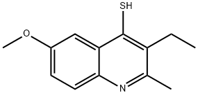 3-乙基-6-甲氧基-2-甲基喹啉-4(1H)-硫酮 结构式
