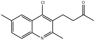 4-(4-氯-2,6-二甲基-3-喹啉基)-2-丁酮 结构式