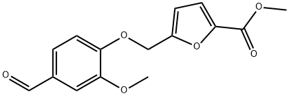 5-(4-甲酰基-2-甲氧基苯氧基甲基)呋喃-2-羧酸甲酯 结构式