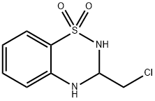 2H-1,2,4-BENZOTHIADIAZINE, 3-(CHLOROMETHYL)-3,4-DIHYDRO-, 1,1-DIOXIDE (9CI) 结构式