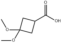 3,3-二甲氧基环丁烷甲酸 结构式
