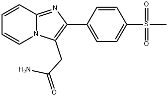 2-[p-(Methylsulfonyl)phenyl]imidazo[1,2-a]pyridine-3-acetamide 结构式
