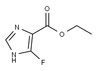 5-氟-1H-咪唑-4-羧酸乙酯 结构式