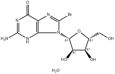 8-溴鸟苷水合物 结构式