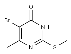 2-(甲硫基)-5-溴-6-甲基嘧啶-4(3H)-酮 结构式