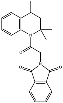2-[2-氧代-2-(2,2,4-三甲基-3,4-二氢-2H-喹啉-1-基)-乙基]-异吲哚-1,3-二酮 结构式