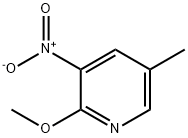 2-甲氧基-5-甲基-3-硝基砒啶 结构式