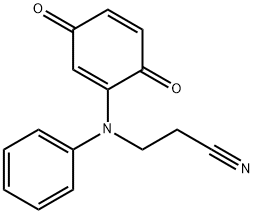 3-[(3,6-Dioxo-1,4-cyclohexadien-1-yl)(phenyl)-amino]propanenitrile 结构式