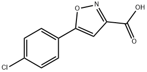 5-(4-氯苯基)异噁唑-3-羧酸 结构式