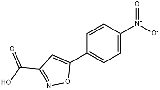 5-(4-硝基苯基)异噁唑-3-甲酸 结构式