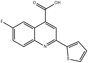 6-氟-2-(噻吩-2-基)喹啉-4-羧酸 结构式