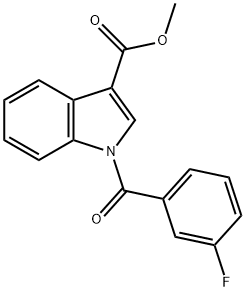 1H-INDOLE-3-CARBOXYLIC ACID, 1-(3-FLUOROBENZOYL)-,METHYL ESTER 结构式