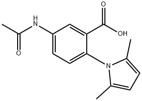 5-(乙酰氨基)-2-(2,5-二甲基-1H-吡咯-1-基)苯甲酸 结构式