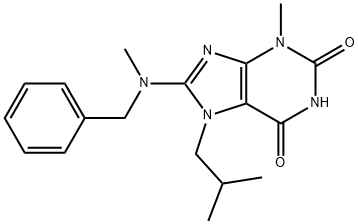 8-[benzyl(methyl)amino]-7-isobutyl-3-methyl-3,7-dihydro-1H-purine-2,6-dione 结构式
