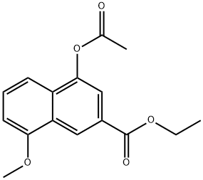 4-(乙酰基氧基)-8-甲氧基-2-萘羧酸乙酯 结构式