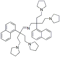 1,1'-[3-(1-Naphtyl)-3-[N-[2-(1-naphtyl)-2-[2-(1-pyrrolidinyl)ethyl]-4-(1-pyrrolidinyl)butyl]formimidoyl]pentane-1,5-diyl]bispyrrolidine 结构式