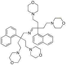 4,4'-[3-[N-[4-Morpholino-2-(1-naphtyl)-2-(2-morpholinoethyl)butyl]formimidoyl]-3-(1-naphtyl)pentamethylene]dimorpholine 结构式