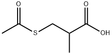 3-乙酰硫基-2-甲基丙酸 结构式