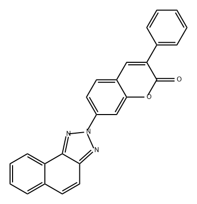 7-(2H-naphtho[1,2-d]triazol-2-yl)-3-phenyl-2-benzopyrone 结构式