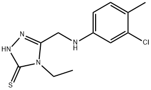 5-[(3-CHLORO-4-METHYL-PHENYLAMINO)-METHYL]-4-ETHYL-4H-[1,2,4]TRIAZOLE-3-THIOL 结构式