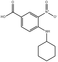 4-环己胺邻-3-硝基-苯甲酸 结构式
