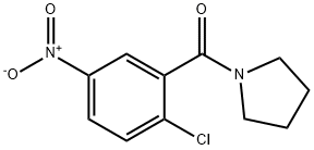 (2-氯-5-硝基苯基)(吡咯烷-1-基)甲酮 结构式