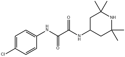 N-(4-氯苯基)-N'-(2,2,6,6-四甲基哌啶-4-基)草酰胺 结构式