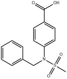 4-(苄基-甲磺酰基-氨基)苯甲酸 结构式