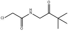 2-氯-N-(3,3-二甲基-2-氧丁基)乙酰胺 结构式