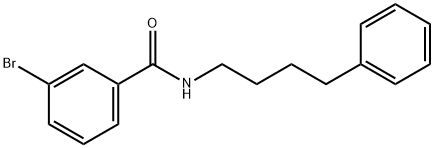 3-溴-N-(4-苯基丁基)苯甲酰胺 结构式