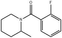 1-(2-氟苯甲酰基)-2-甲基哌啶 结构式