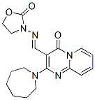 2-(Hexahydro-1H-azepin-1-yl)-3-[(2-oxooxazolidin-3-yl)iminomethyl]-4H-pyrido[1,2-a]pyrimidin-4-one 结构式