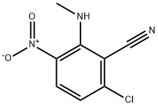 6-氯-2-甲基氨基-3-硝基苯甲腈 结构式