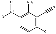 2-氨基-6-氯-3-硝基苯甲腈 结构式