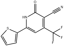 2-HYDROXY-6-(2-THIENYL)-4-(TRIFLUOROMETHYL)NICOTINONITRILE 结构式