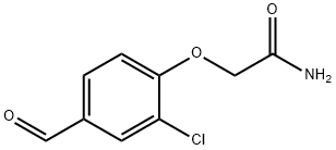 2-(2-氯-4-甲酰基苯氧基)乙酰胺 结构式