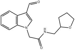 2-(3-甲酰基-1H-吲哚-1-基)-N-((四氢呋喃-2-基)甲基)乙酰胺 结构式