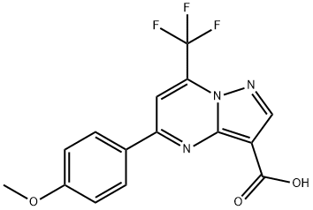 5-(4-甲氧苯基)-7-(三氟甲基)-3-吡唑[1,5-A]嘧啶羧酸 结构式