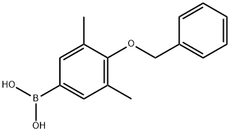 4-苄氧基-3,5-二甲基苯硼酸 结构式