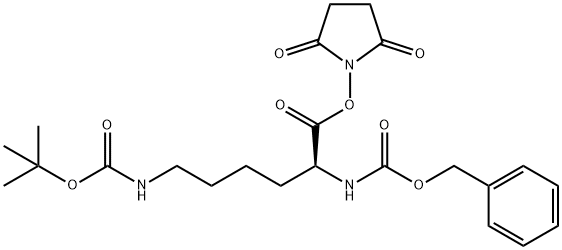N-苄氧羰基-N\'-叔丁氧羰基-L-赖氨酸琥珀酰亚胺酯 结构式